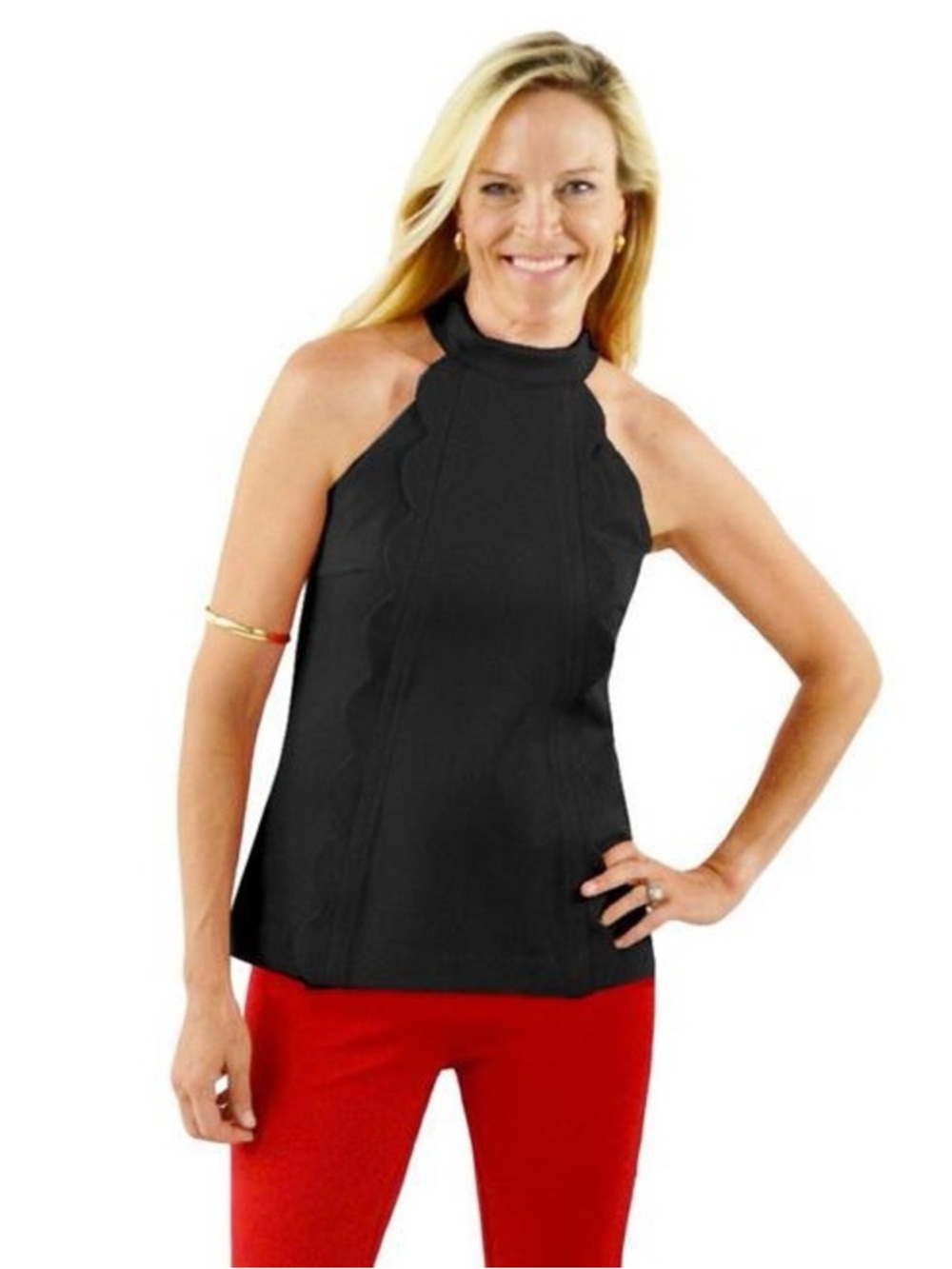 NWT CK Bradley Tuileries Top BLack Ponte